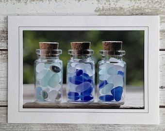 Sea Glass Card, Sea Glass Photo Card, Photography Card