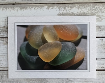 Sea Glass Card, Sea Glass Photo Card, Photography Card