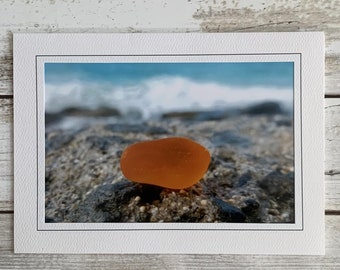 Sea Glass Card, Sea Glass Photo Card, Photography Card