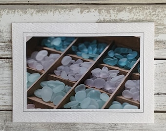 Sea Glass Card, Sea Glass Photo Card, Photography Card
