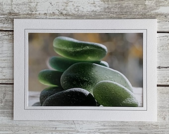 Sea Glass Card, Sea Glass Photo Card, Photography Card