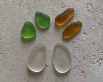 Sea Glass, Sea Glass Pairs, Genuine Found Sea Glass, Vintage Sea Glass Pairs