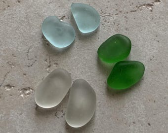 Sea Glass, Genuine Sea Glass Pairs Vintage Sea Glass