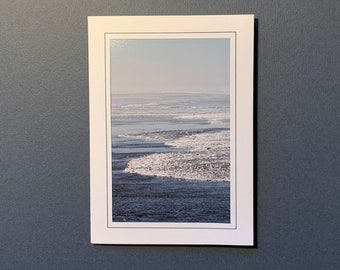 Ocean Waves Photo Card, Ocean Photography, Northern California Ocean Waves Blank Card, Handmade Note Card, Blank Beach Ocean Waves Card