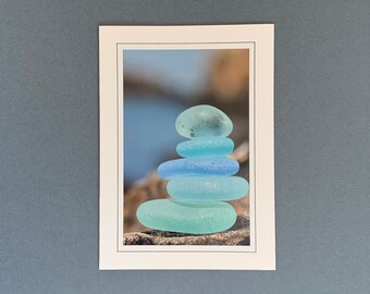 Sea Glass Greeting Card, Handmade Card, Photo Blank Card, Photography Note Card, Photography Art, Frameable Art, Sea Glass Beach Vintage