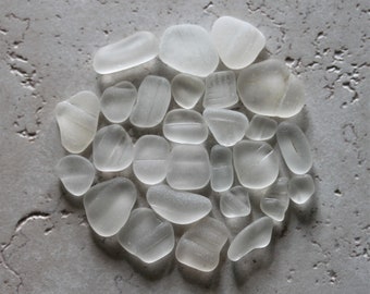 Sea Glass, Vintage Sea Glass, White Sea Glass Bottle Neck and Lip Pieces, White Sea Glass, Sea Glass Supply, Vintage Found Sea Glass