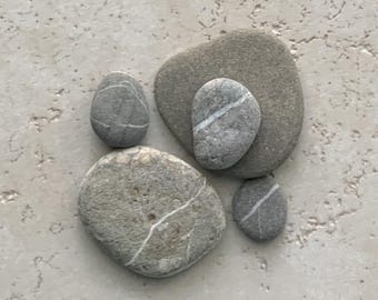 Beach Stones, Zen Stones, Stacking Stones, Striped Stones