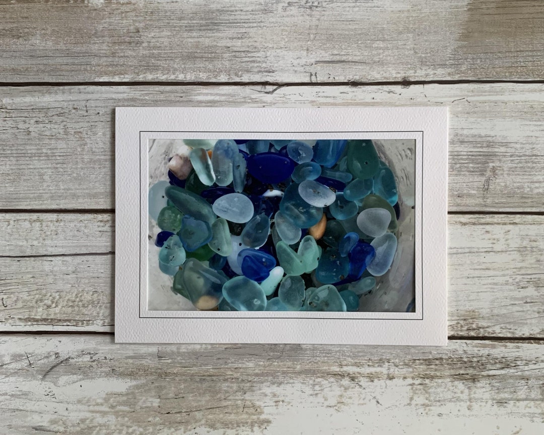 Sea Glass Card, Sea Glass Photo Card, Photography Card - Etsy