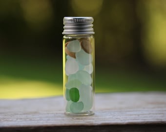 Sea Glass, Sea Glass in a Bottle, Bottle of Sea Glass, Vintage Sea Glass, Sea Glass Collection
