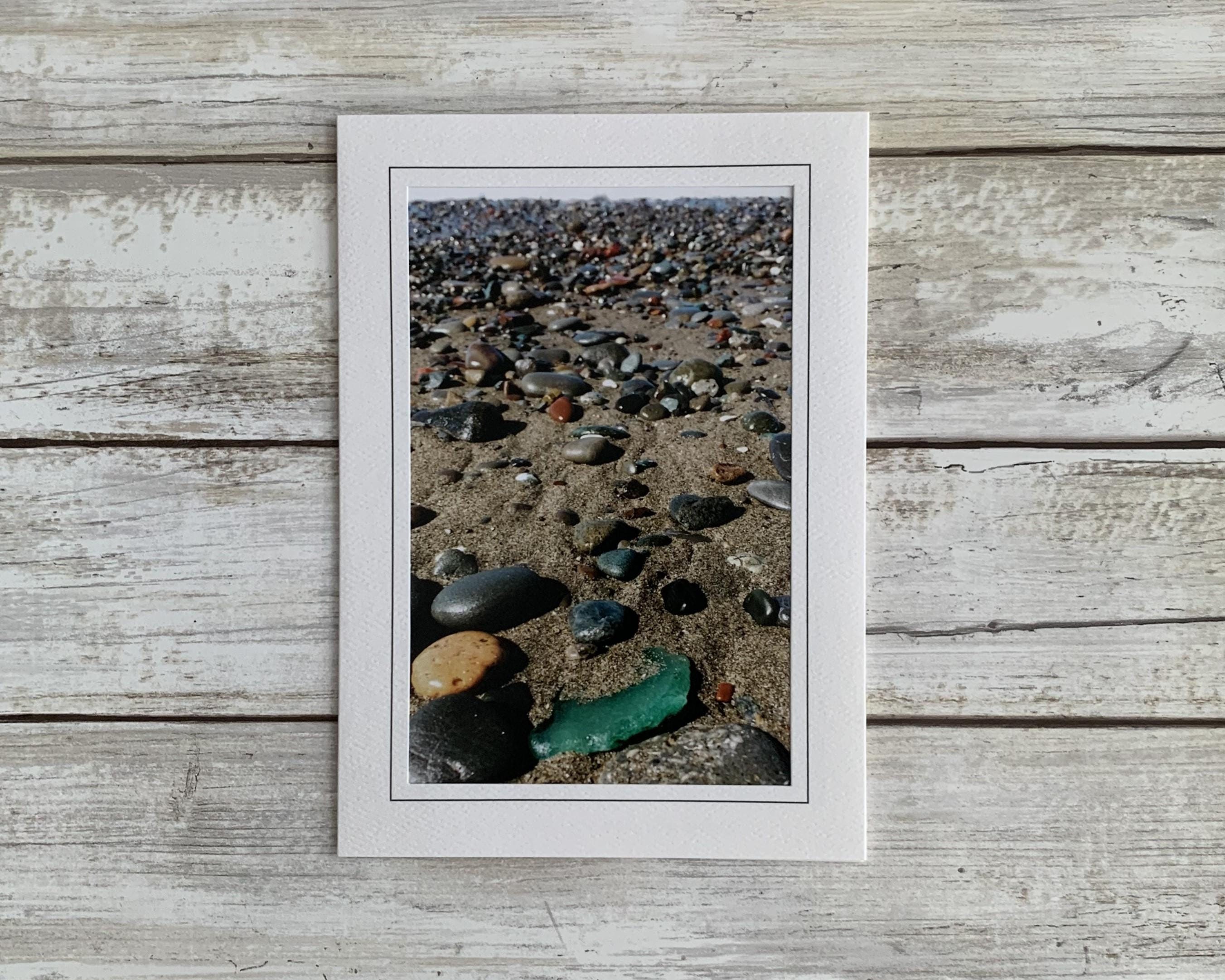 Sea Glass Photo Card, Beach Glass Note Card, Handmade Blank Note Card ...