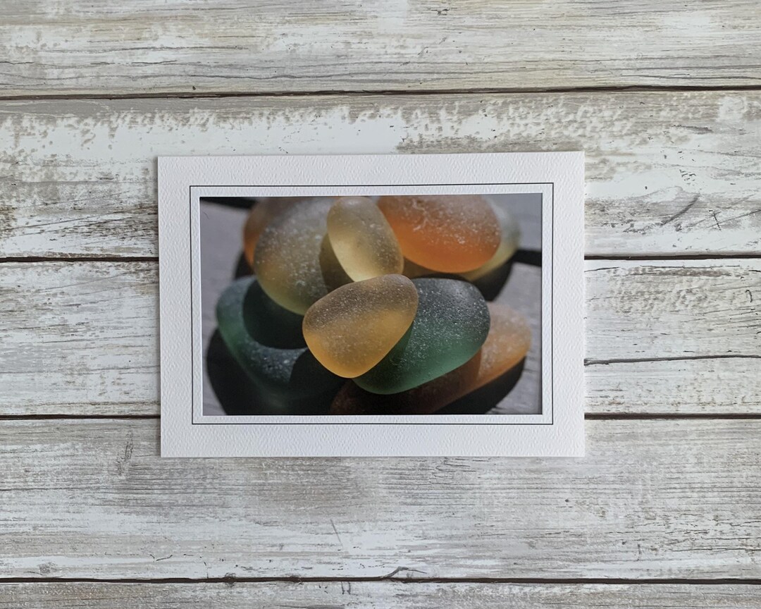 Sea Glass Card, Sea Glass Photo Card, Photography Card - Etsy