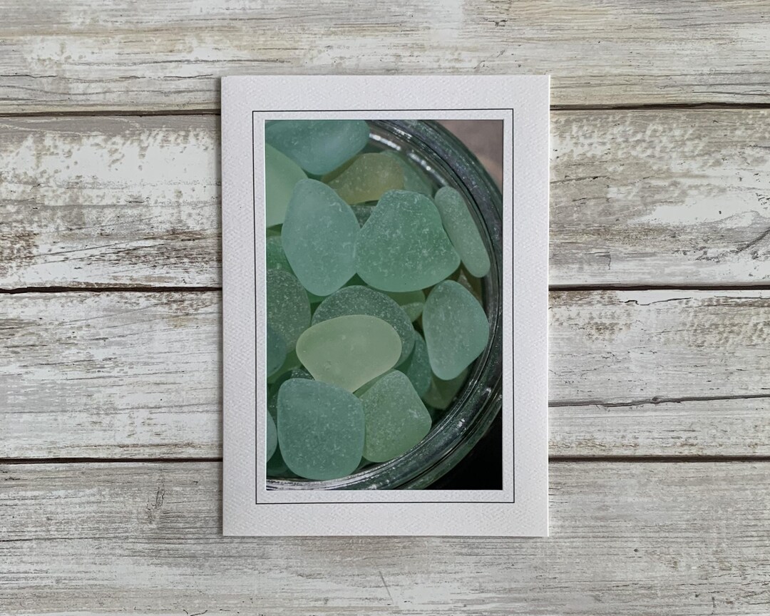 Sea Glass Card, Sea Glass Photo Card, Photography Card - Etsy