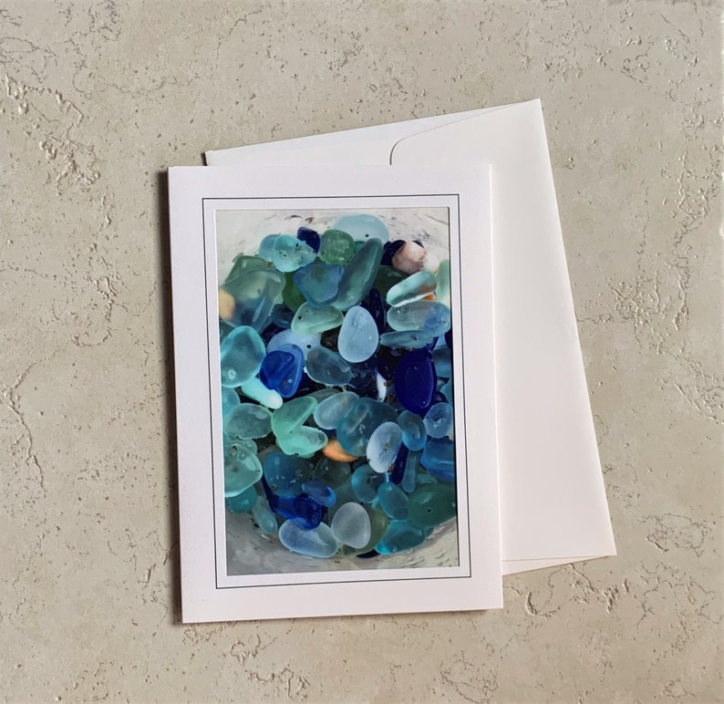Sea Glass Card, Sea Glass Photo Card, Photography Card - Etsy