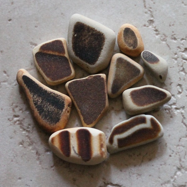 Vintage Sea Pottery Shards, Sea Glass, Vintage Found Sea Pottery, Vintage Pottery Pieces, Vintage Pottery, Historical Pottery Shards,Pottery