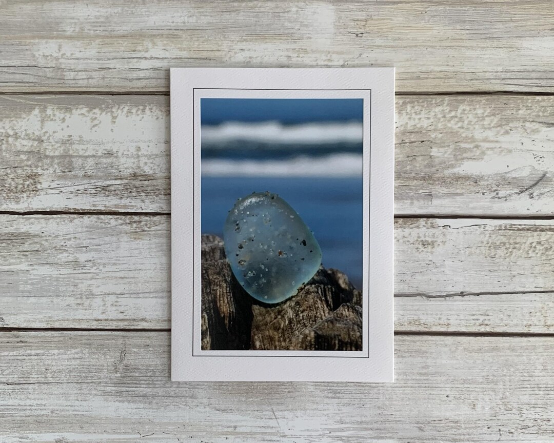 Sea Glass Card, Sea Glass Photography Card, Photography Card - Etsy