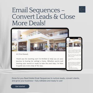 Real Estate Email Templates | Realtor Email Sequences | Lead Nurture, Seller Follow-Up & Referral Campaigns