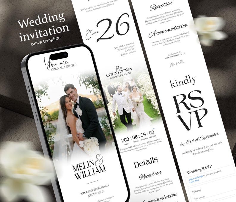 wedding invitation template editable in canva