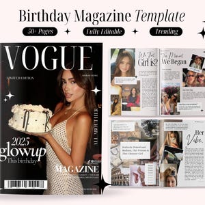 Personalized Birthday Magazine Canva Template: Custom Keepsake Gift (Digital Download)