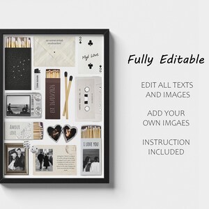 Blank Matchbook Art Template Editable in Canva – Personalized Printable Keepsake Poster