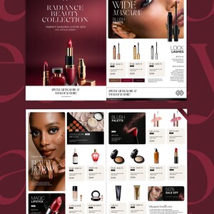cosmetic catalog canva template