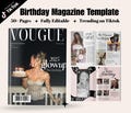 Birthday Magazine Template for Best Friend | Editable Canva Gift | Personalized Girl Birthday Keepsake product logo