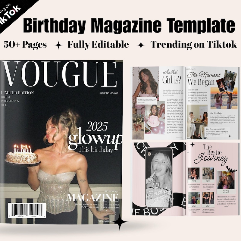 Magazine Cover Canva Template - Etsy UK