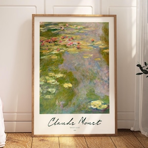 Claude Monet print, Monet wall art, Monet water lilies, Farmhouse decor, Printable wall art, Exhibition poster, art prints, Monet poster