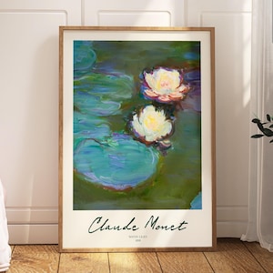 Claude Monet print, Monet wall art, Farmhouse decor, Printable wall art, Exhibition poster, Monet water lilies, art prints, Monet poster