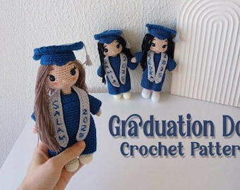 Crochet Graduation Doll Pattern, Amigurumi DIY, Class of 2026 (Digital Download)