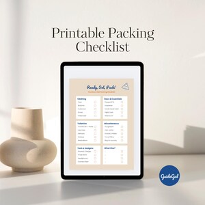 Essential Packing Checklist | Travel Planner | Printable & Editable Canva Template