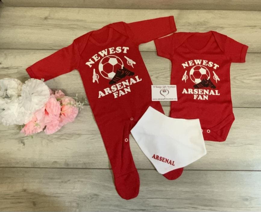 Bodysuit Personalised Arsenal Baby Grow Baby Onesie Newborn
