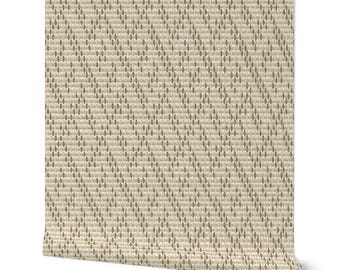 Green Seagrass Faux Grasscloth Wallpaper | Organic Neutral Woven Texture | Removable Peel & Stick