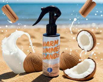 Warm Summer Sands Room Spray – Tropical Home Fragrance, Sandalwood Scent
