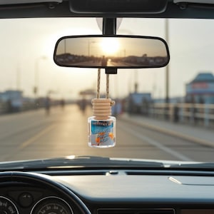 Orange Push Pop Car Air Freshener – Summer Car Accessory, Refillable Diffuser, Creamsicle Vanilla Scent