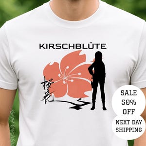 Kirschblüte Cherry Blossom Shirt – Unisex Anime Graphic Tee – Japanese Sakura T-Shirt – Nature Gift – Spring Aesthetic T-Shirt
