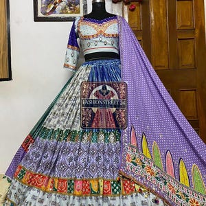 Traditional silk Navratri Chaniya Choli for Women, Full Stitch Lehenga Choli for Navratri, Women Dresses for Navratri, Garba Chaniya Cholis