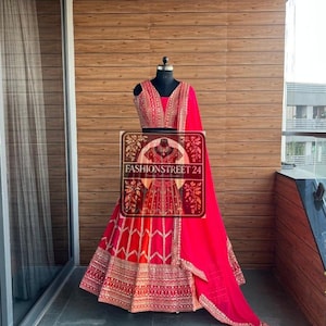 Designer lehenga Pink Floral lehenga choli for women bridesmaids lehenga , Indian outfits Pakistani Wedding lengha ready to wear Choli, Dres