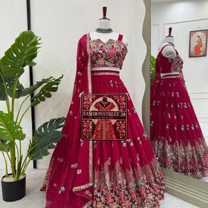Blue Lehenga Choli Multi Color Sequin Work Lengha Choli Indian Wedding Lehenga Choli For Women Bollywood Party Wear Designer Lahangas Cholis
