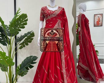 Ready To Wear Saree, Designers Work fully Stitched red Saree, Teal Blue 1 minute Saree, Embroidered Work Fancy Lace Saree, PREDRAPPED SAREE