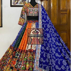 Traditional silk Navratri Chaniya Choli for Women, Full Stitch Lehenga Choli for Navratri, Women Dresses for Navratri, Garba Chaniya Choli