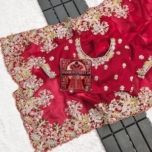 Sari estilo celebridad de Bollywood, sari con hilo, sari de diseñador Manish Malhotra, sari para boda, sari para fiesta, sari de boda indio