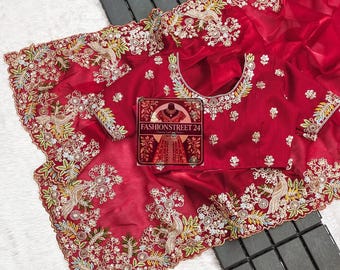 Bollywood celebrity style saree, Thread work saree, Manish Malhotra Designer saree, Saree for wedding, party wear saree, Indian wedding sari