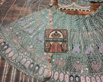 Latest Lehenga choli for Women indian Designer Wedding Wear Chaniya choli Silk Fabric sequence Work Lengha Function Wear lehengas Cholis