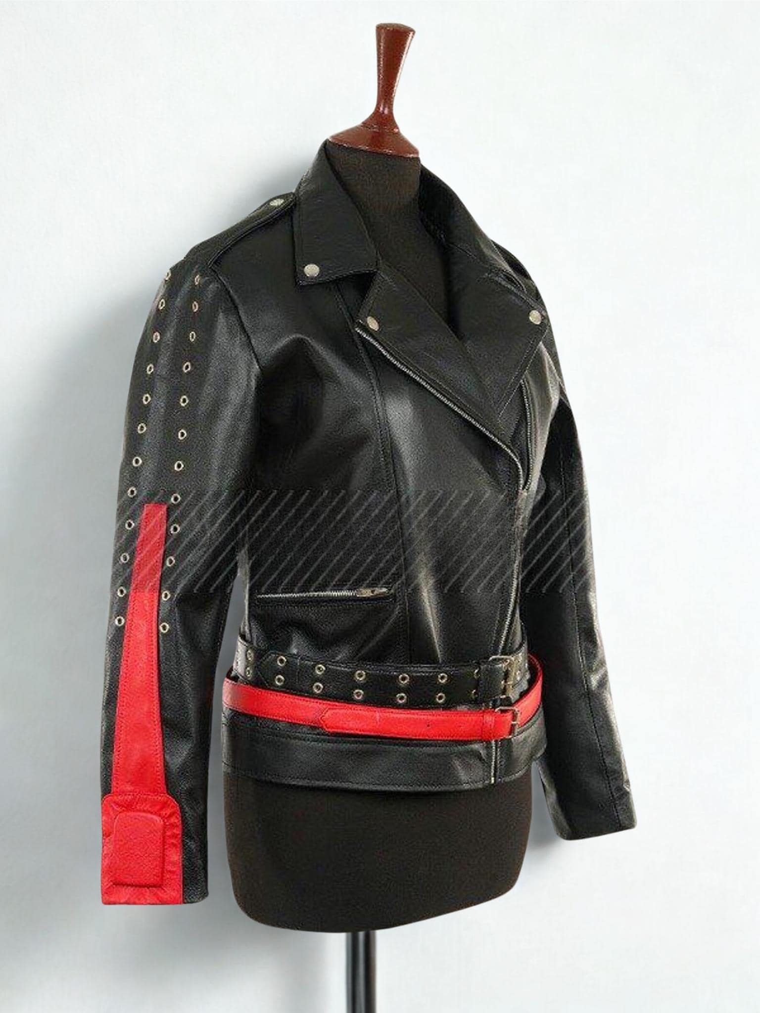 Handmade Shadow Cosplay Jacket | Black Leather Shadow the Hedgehog