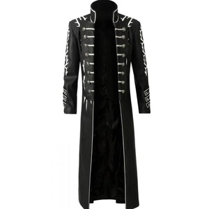 Leather Jacket
Faux Leather Jacket
Long Leather Coat
Costume Coat
Cosplay Coat
Video Game Apparel
Trench Coat
Devil May Cry 5 Coat
Vergil Coat
Long Coat
Video Game Costume
Devil Hunter Cosplay
Gaming Apparel