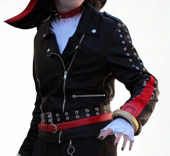 Handmade Shadow Cosplay Jacket | Black Leather Shadow the
