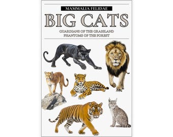 BIG CATS Poster - Fotorealistische Wildtier Wandkunst - Großer Safari Tier Druck