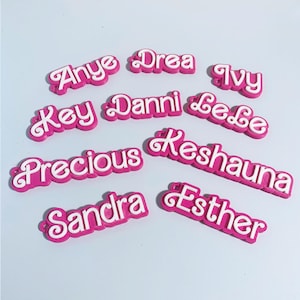Personalized Pink Doll Keychain: Custom 3D Printed Bag Charm