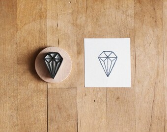 Little Diamond - Hand Carved Rubber Stamp