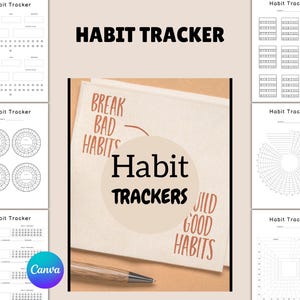 Habit Trackers | Build Better Habits and Achieve Your Goals | Digital Download for Personal Growth & Success